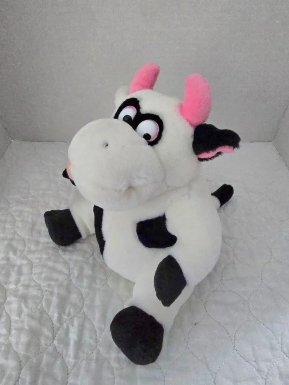 Just For Laughs Animated Moo Mad Cow Plush Laughs Vibrates Y2K EUC 